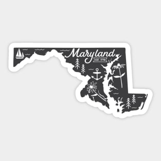 State of Maryland Graphic Tee Sticker